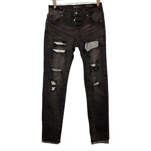 Purple Brand Stylish Men's Slim Fit Distressed Jeans size 30
